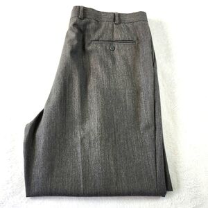 Cricketeer Men's 40"X32" Gray Dark Wash Pleated Wool Blend Khaki Dress Pants